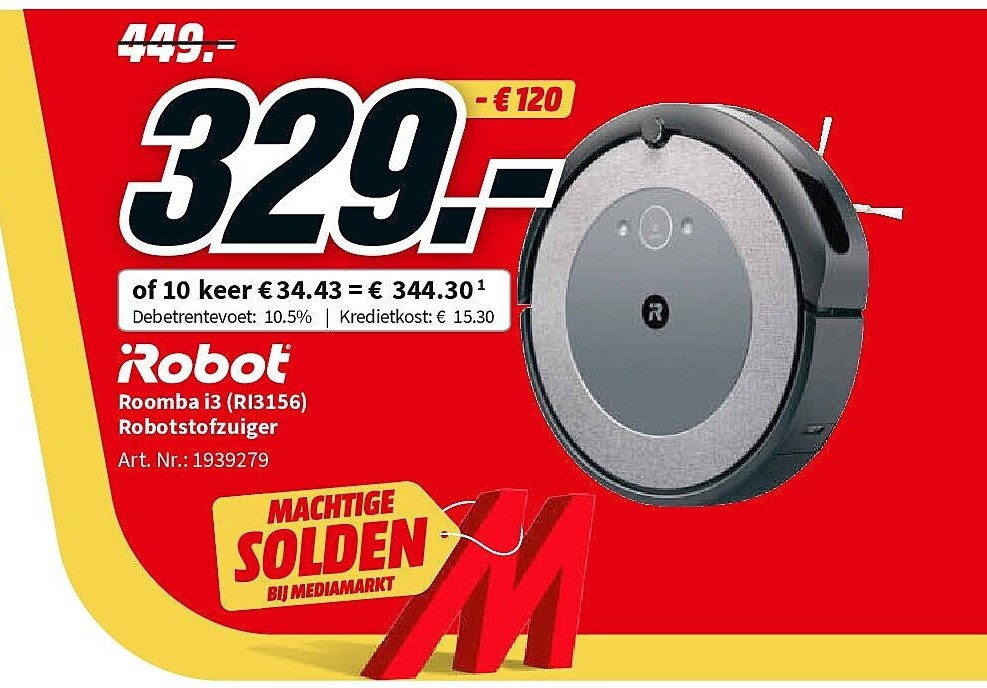 Roomba i3 (RI3156) Robotstofzuiger