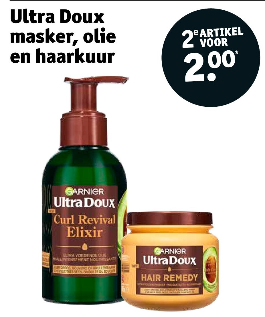 Ultra Doux masker, olie en haarkuur