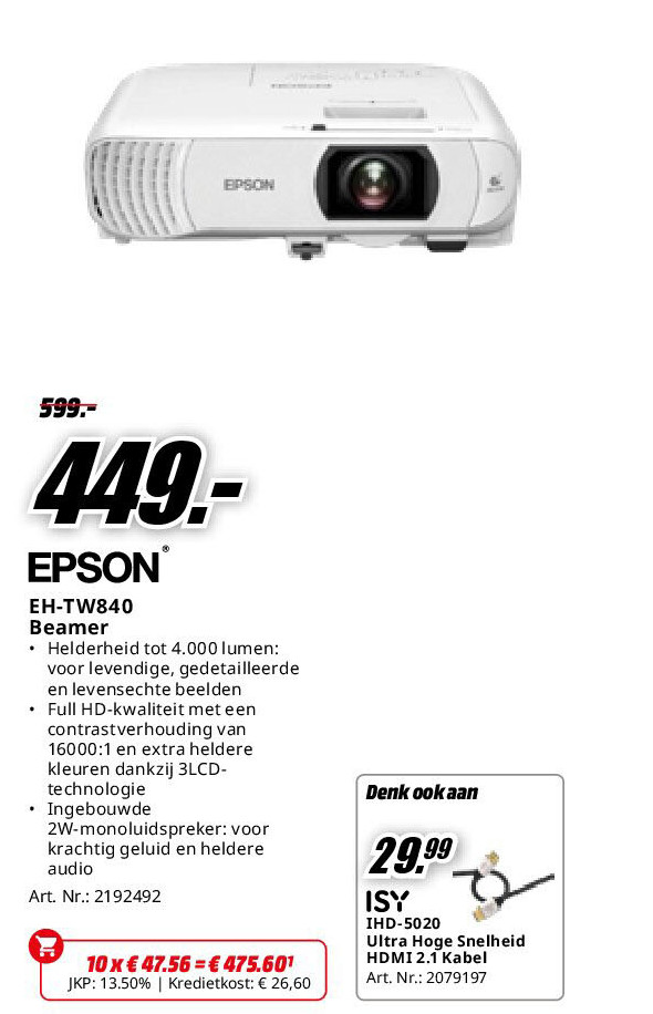 Epson EH-TW840 Beamer