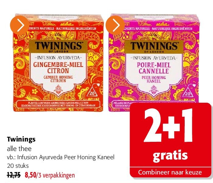 Twinings Infusion Ayurveda Peer Honing Kaneel 20 stuks
