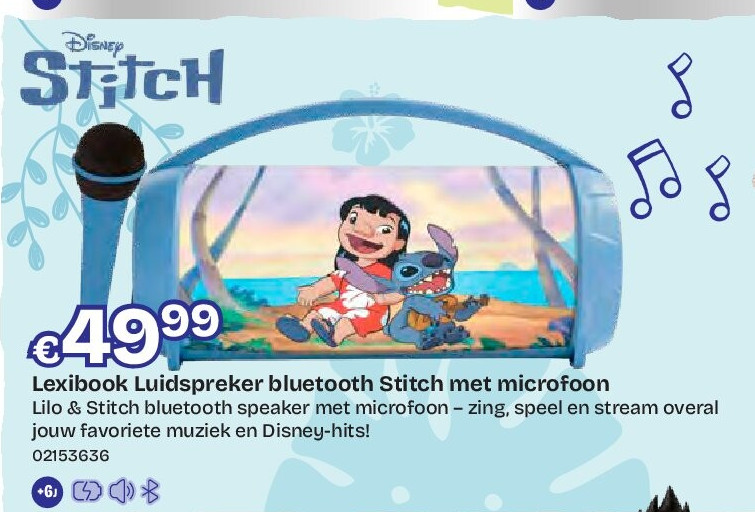 Lexibook Luidspreker bluetooth Stitch met microfoon