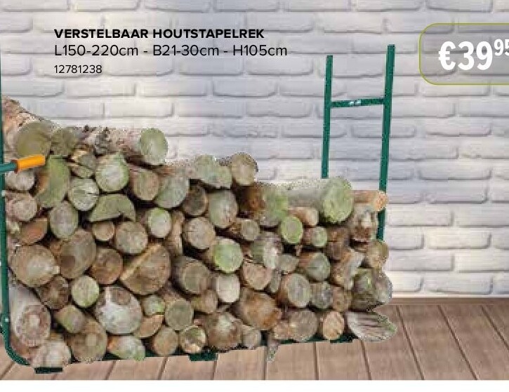 verstelbaar houtstapelrek