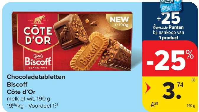 Chocoladetabletten Biscoff Côte d’Or