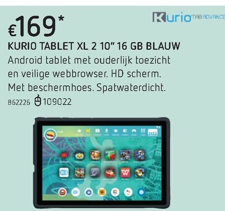 KURIO TABLET XL 2 10" 16 GB BLAUW