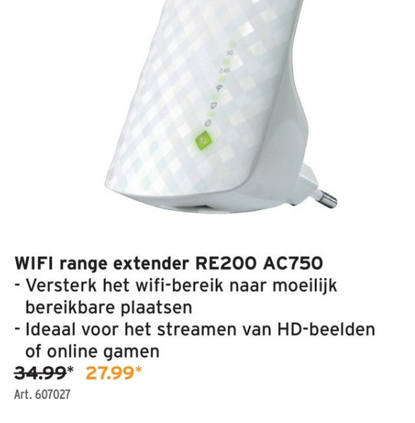 WIFI range extender RE200 AC750