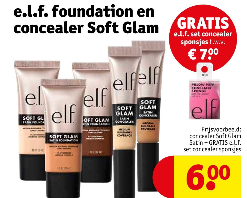 e.l.f. foundation en concealer Soft Glam