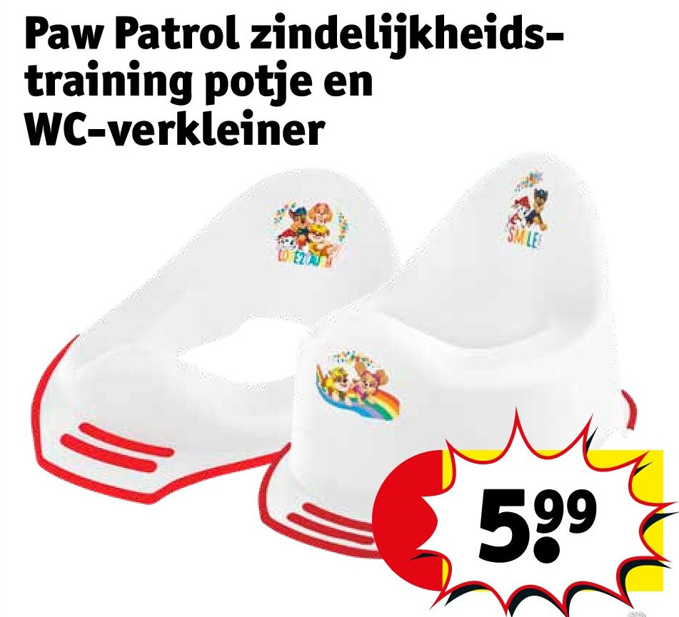 Paw Patrol zindelijkheidstraining potje en WC-verkleiner