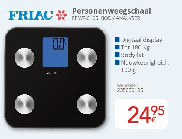 Friac Personenweegschaal EPWF-0105 BODY ANALYSER