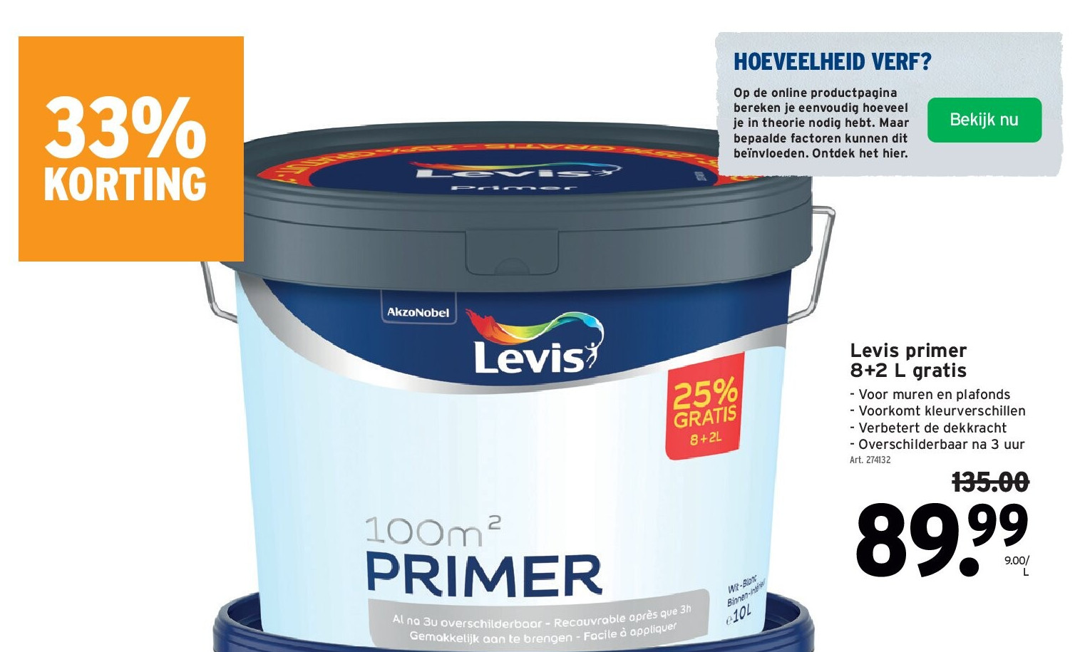 Levis primer 8+2 L gratis