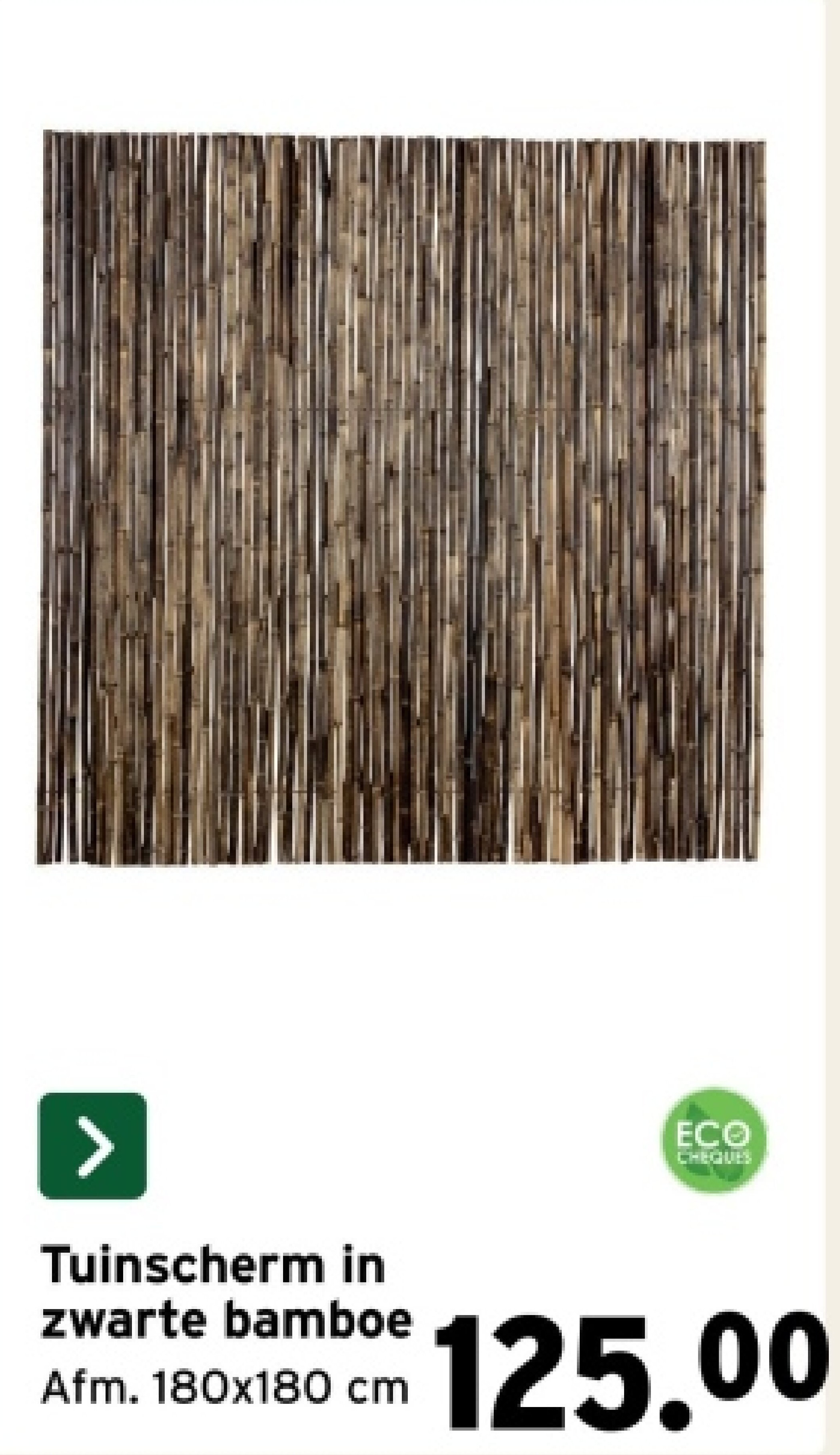 Tuinscherm in zwarte bamboe