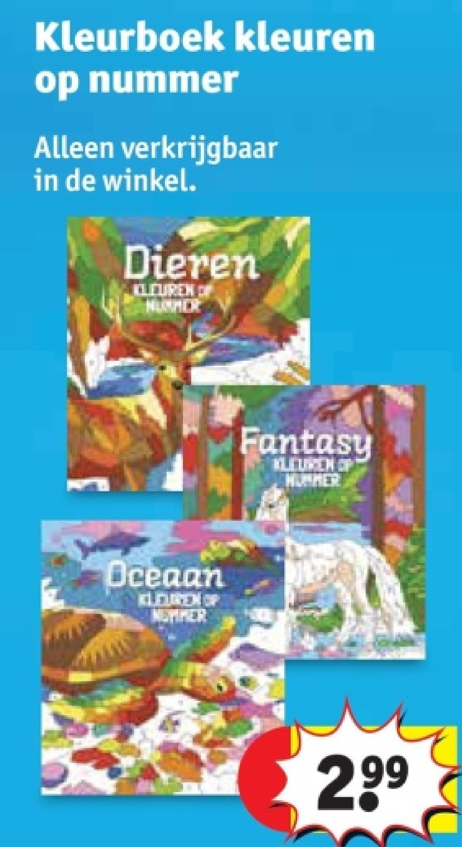 Kleurboek kleuren op nummer