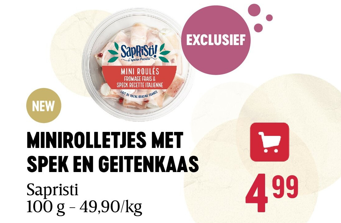 MINIROLLETJES MET SPEK EN GEITENKAAS
