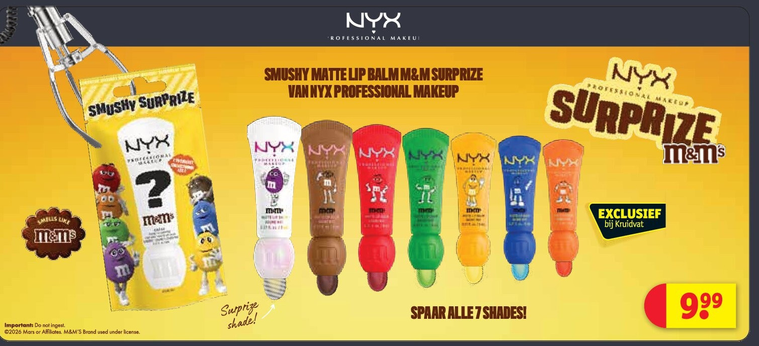 SMUSHY MATTE LIP BALM M&M SURPRIZE VAN NYX PROFESSIONAL MAKEUP