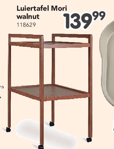 Luiertafel Mori walnut