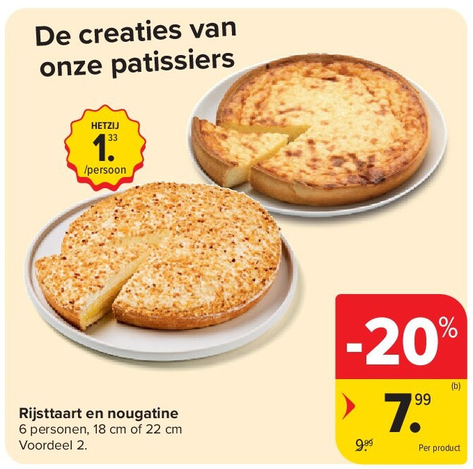 Rijsttaart en nougatine