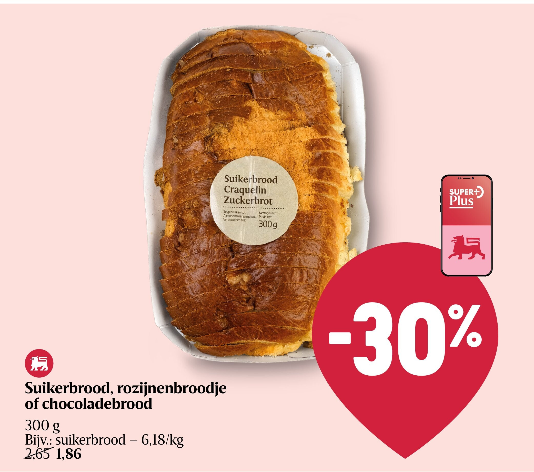 Suikerbrood, rozijnenbroodje of chocoladebrood