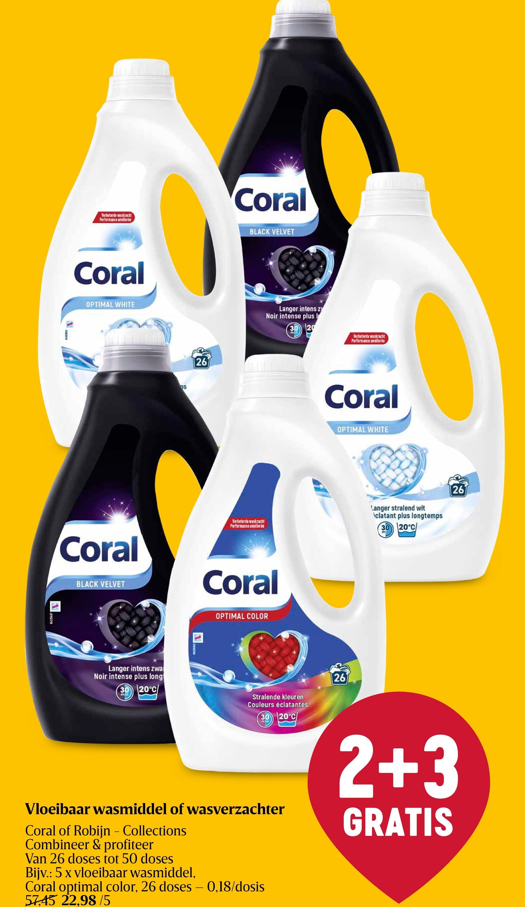 Vloeibaar wasmiddel of wasverzachter