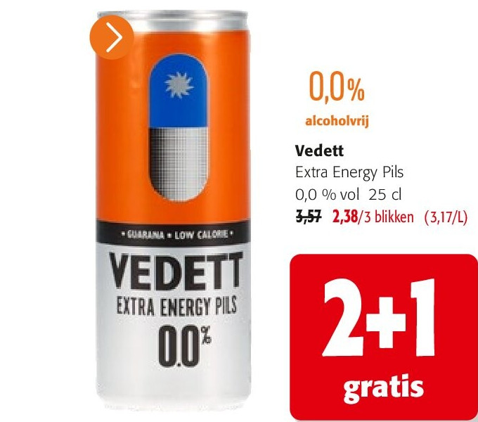 Vedett Extra Energy Pils 0,0 % vol 25 cl