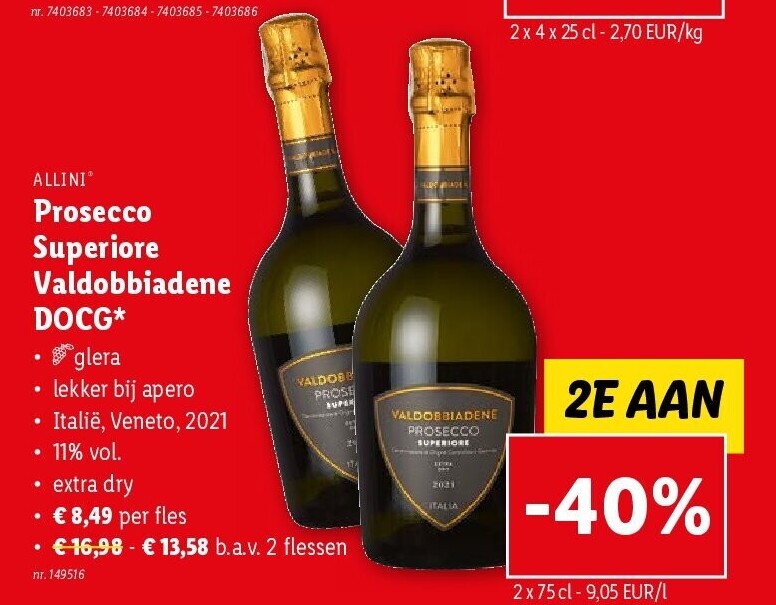 Prosecco Superiore Valdobbiadene DOCG