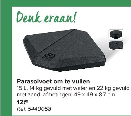 Parasolvoet om te vullen