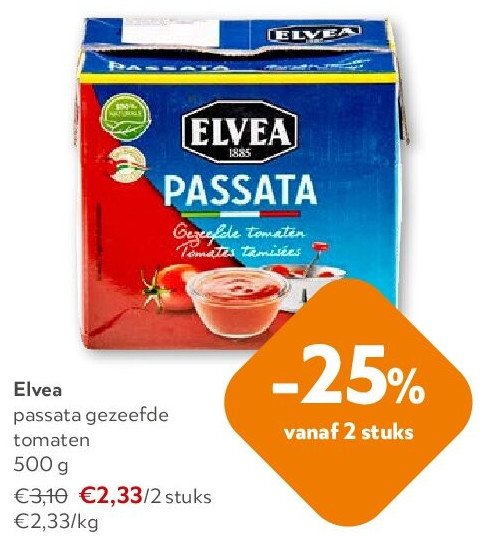 Elvea passata gezeefde tomaten 500 g