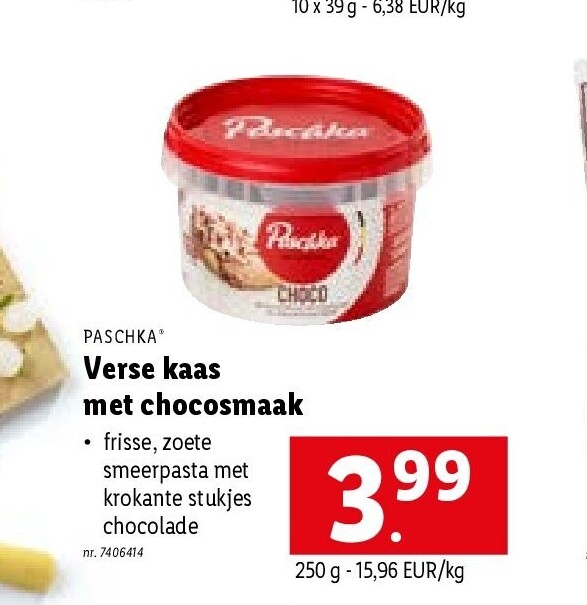 Verse kaas met chocosmaak