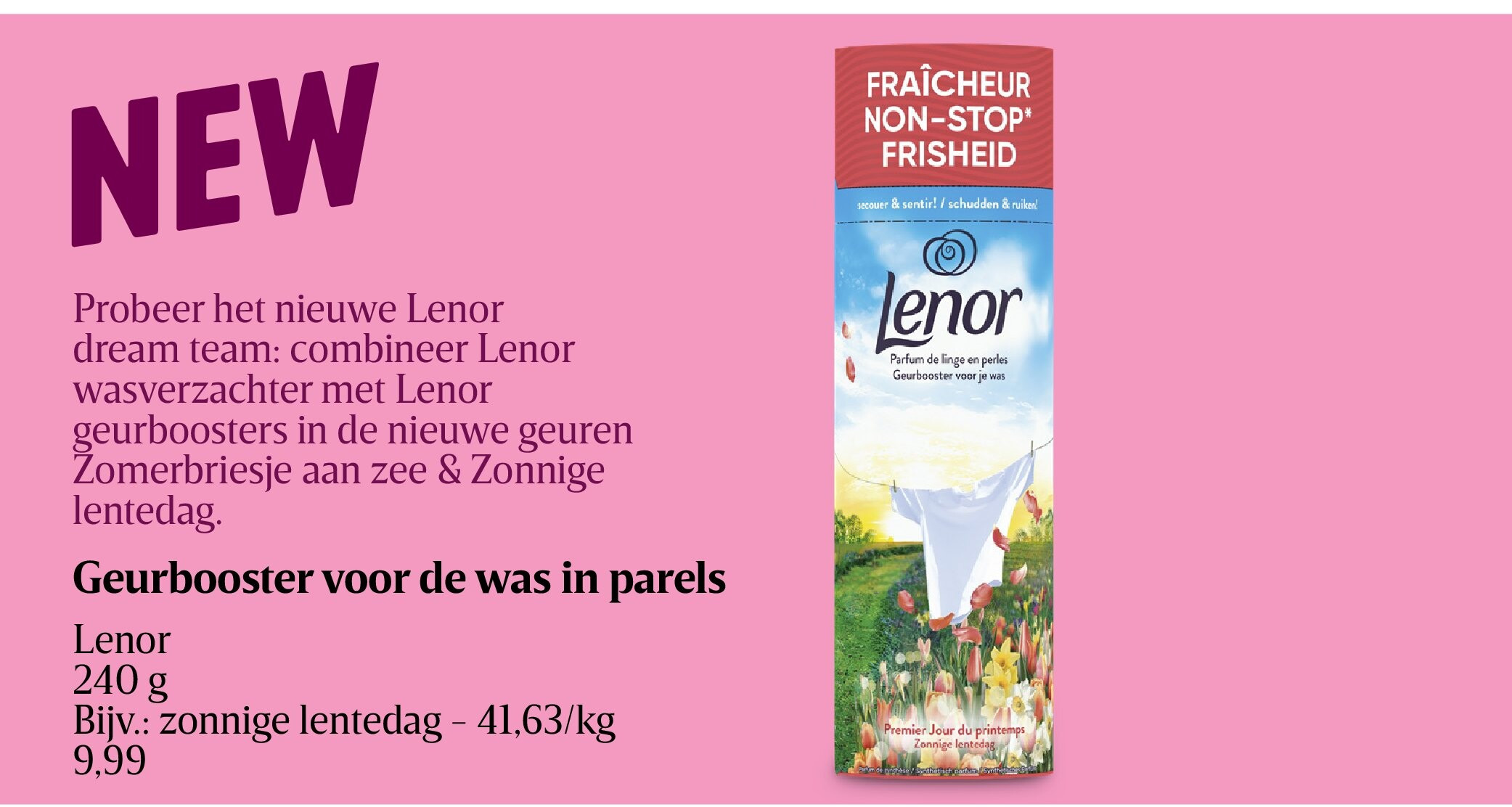 Geurbooster voor de was in parels