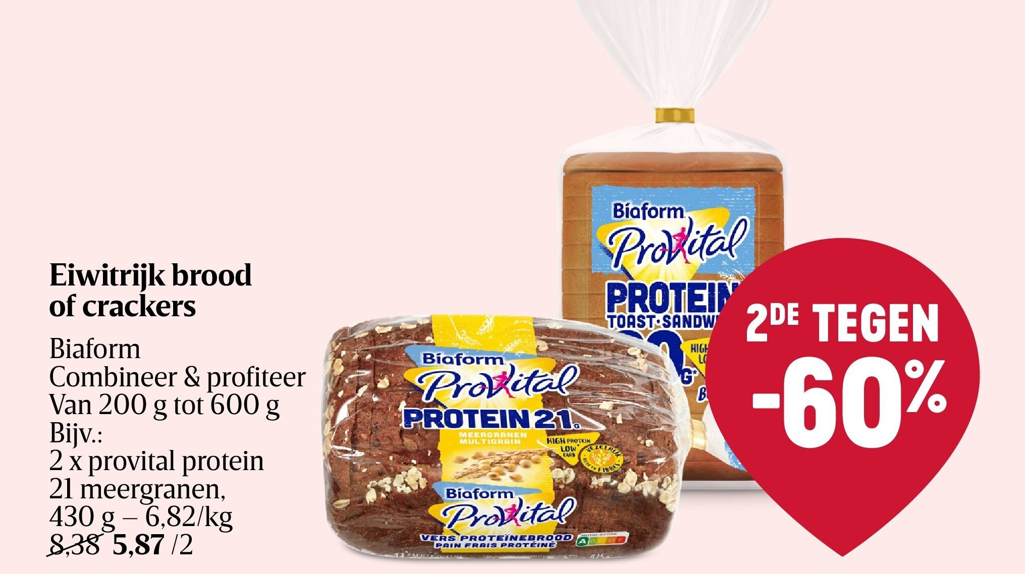 Eiwitrijk brood of crackers