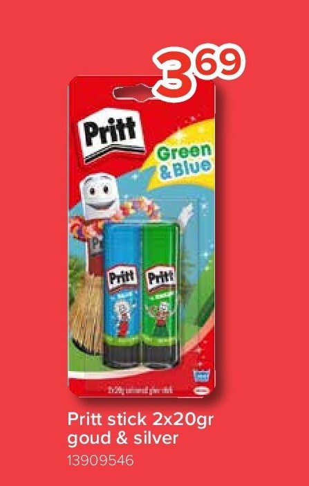 Pritt stick 2x20gr goud & silver