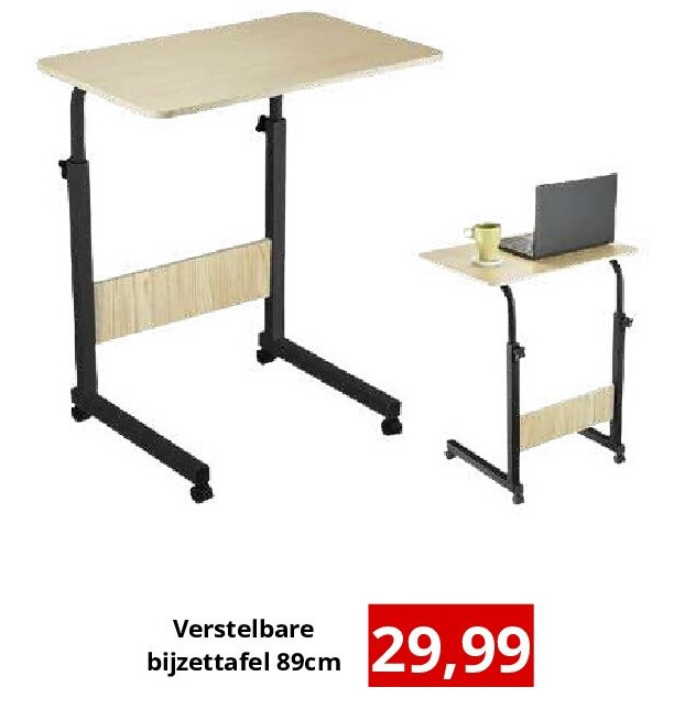 Verstelbare bijzettafel 89cm