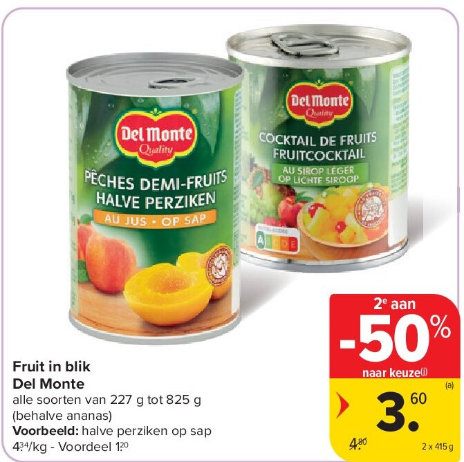 Fruit in blik Del Monte