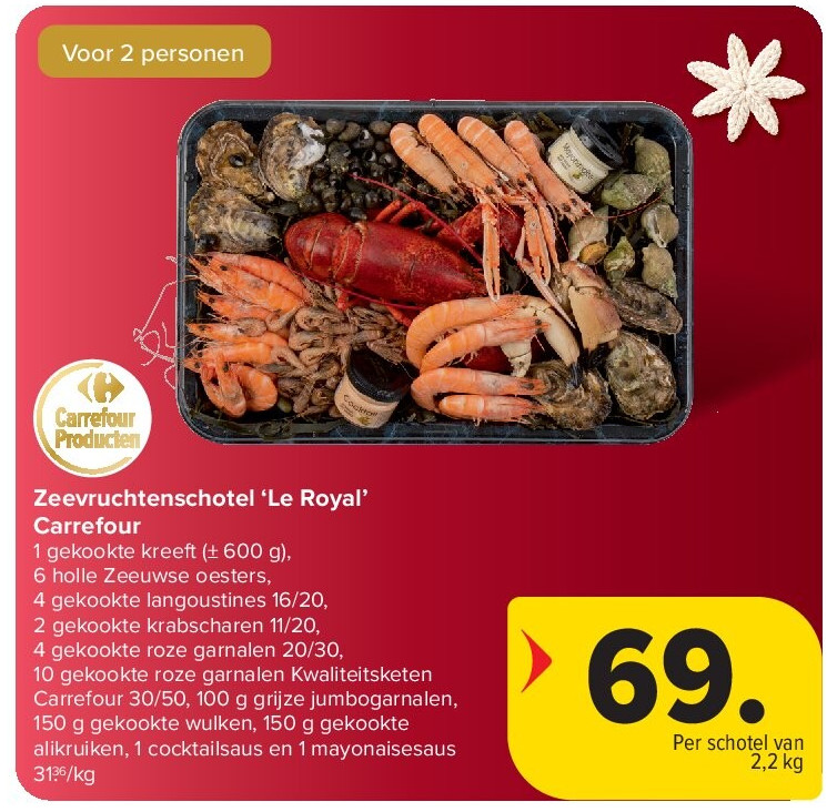 Zeevruchtenschotel ‘Le Royal’ Carrefour
