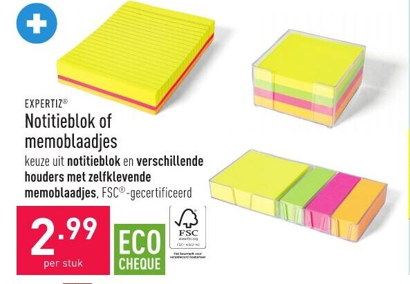 Notitieblok of memoblaadjes