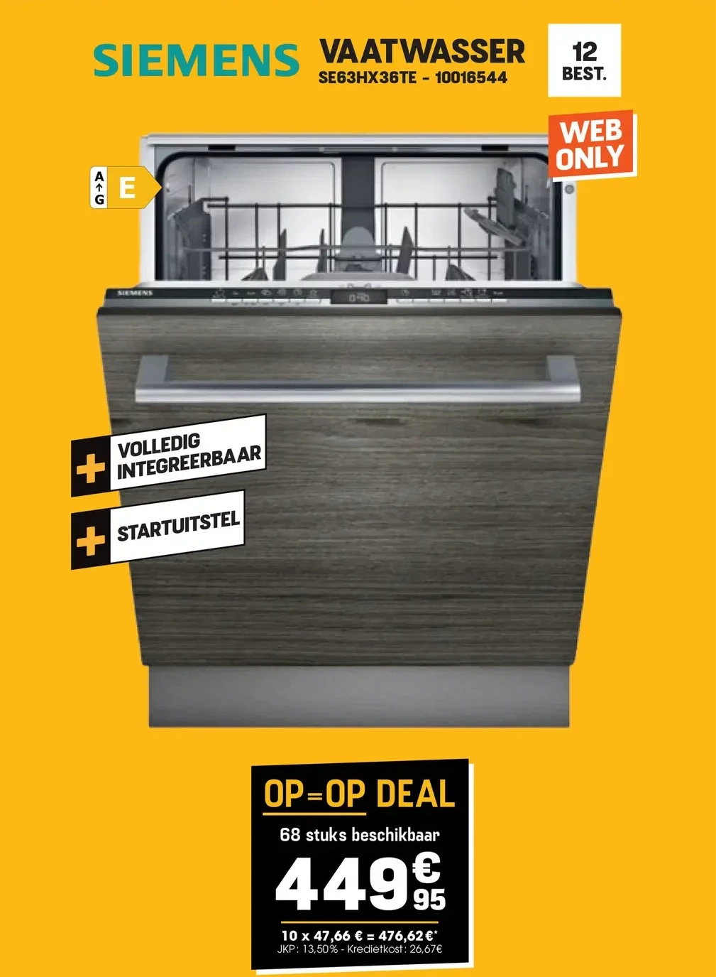 Siemens VAATWASSER SE63HX36TE