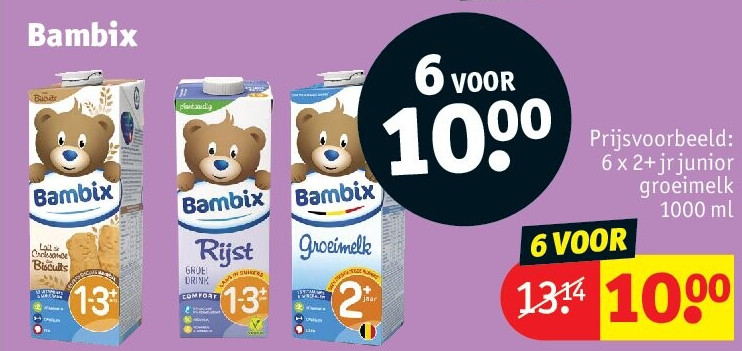 6 x 2+ jr junior groeimelk 1000 ml