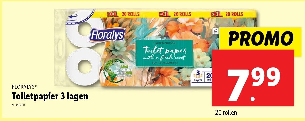 Toiletpapier 3 lagen