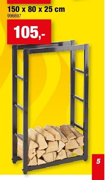 HOUTSTAPELREK 150 x 80 x 25 cm