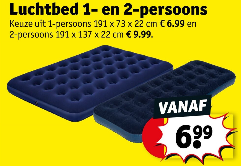 Luchtbed 1- en 2-persoons