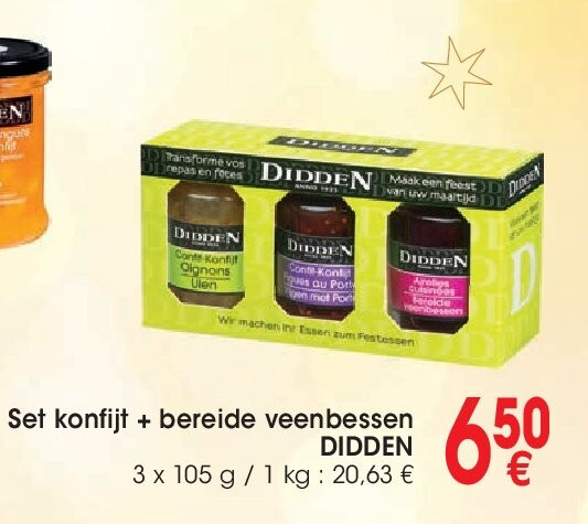 Set konfijt + bereide veenbessen DIDDEN