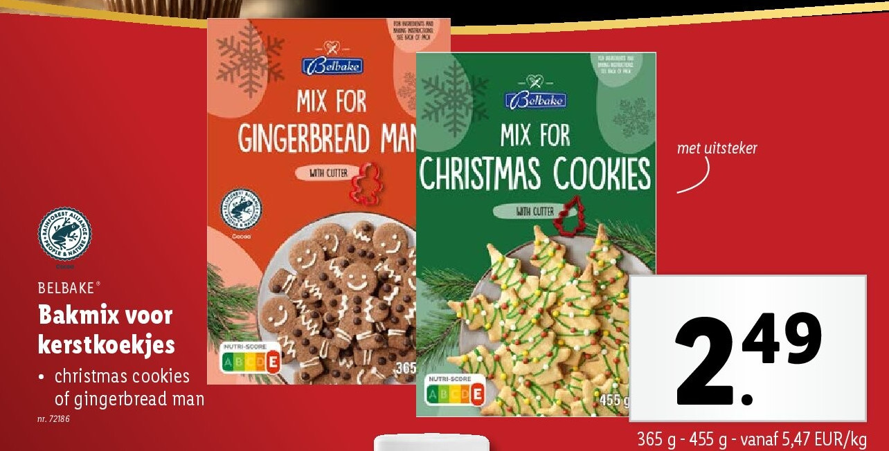 Bakmix voor kerstkoekjes