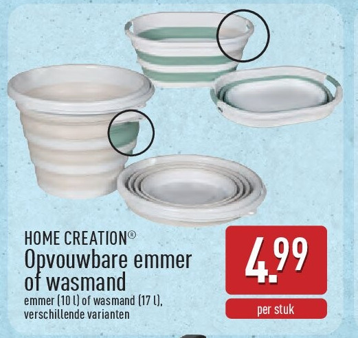 Opvouwbare emmer of wasmand