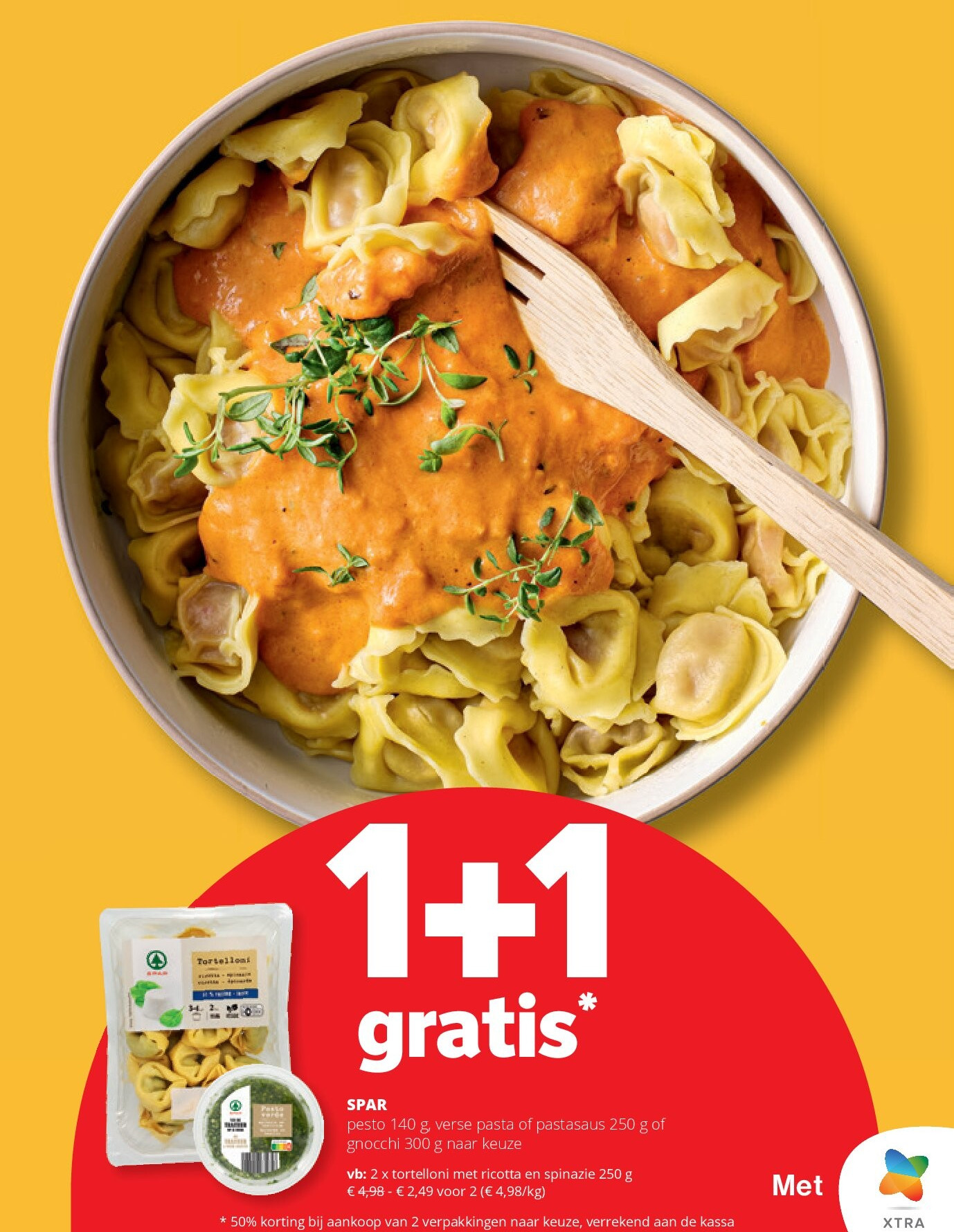 SPAR tortelloni met ricotta en spinazie 250 g