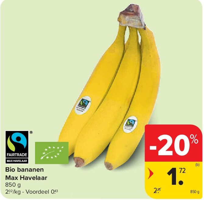 Bio bananen Max Havelaar