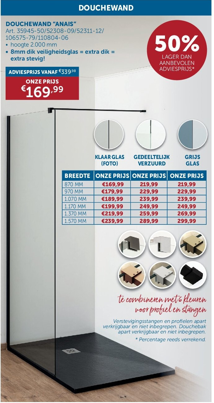 DOUCHEWAND “ANAIS”