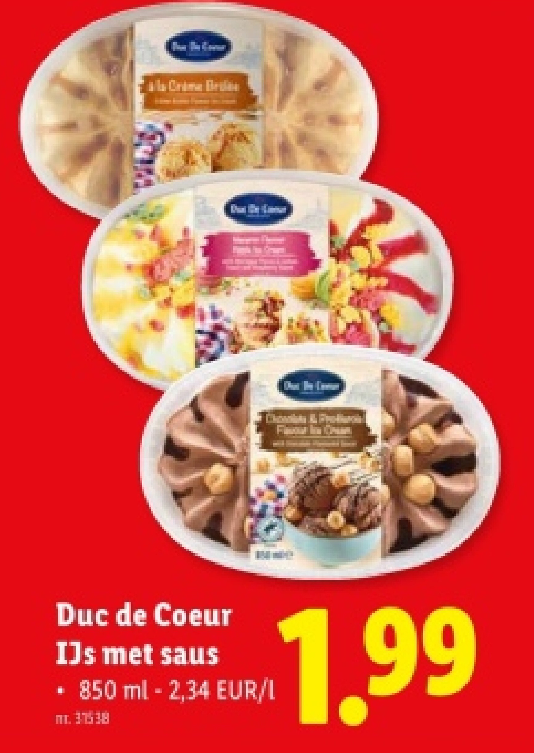 IJs met saus