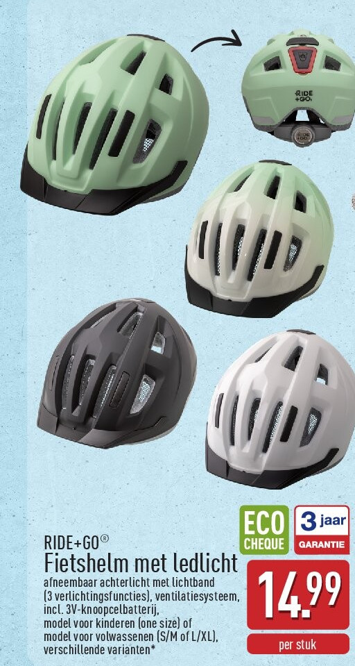 Fietshelm met ledlicht