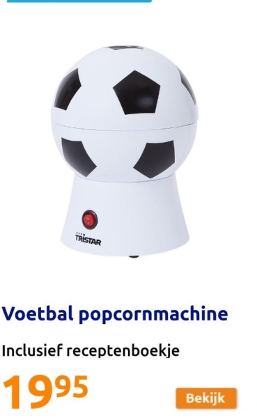 Voetbal popcornmachine