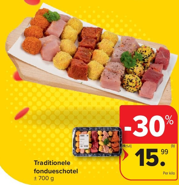 Traditionele fondueschotel