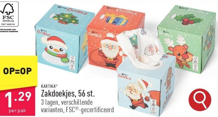 Zakdoekjes, 56 st.