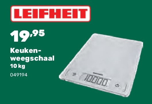 Keukenweegschaal 10 kg